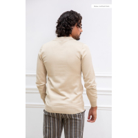 Banderas V-Neck Sweater - Beige